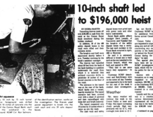 It’s All There in Black and White: Comox Bank Robbery 1983