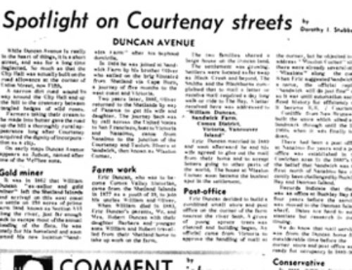 Courtenay Streets: Duncan Avenue
